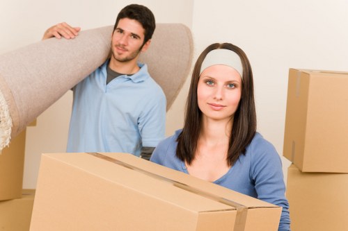 Furniture and boxes prepared for removals in Camden