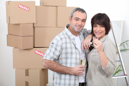 Loading furniture and boxes into a removal van for a Camden move